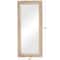 Brown Wood Beaded Frame Wall Mirror with Distressing 24" x 2" x 54"